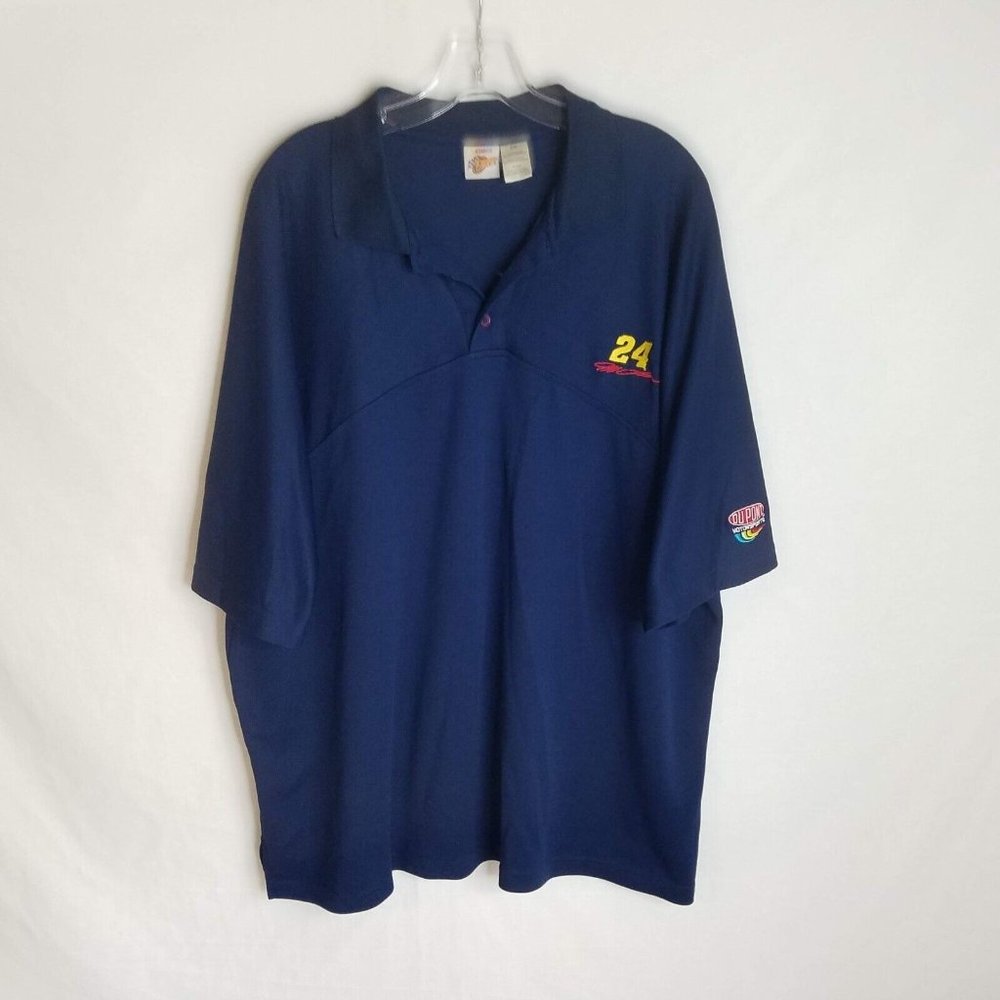Winners Circle Mens Dupont #24 Jeff Gordon Short Sleeve Polo Shirt Size 2XL